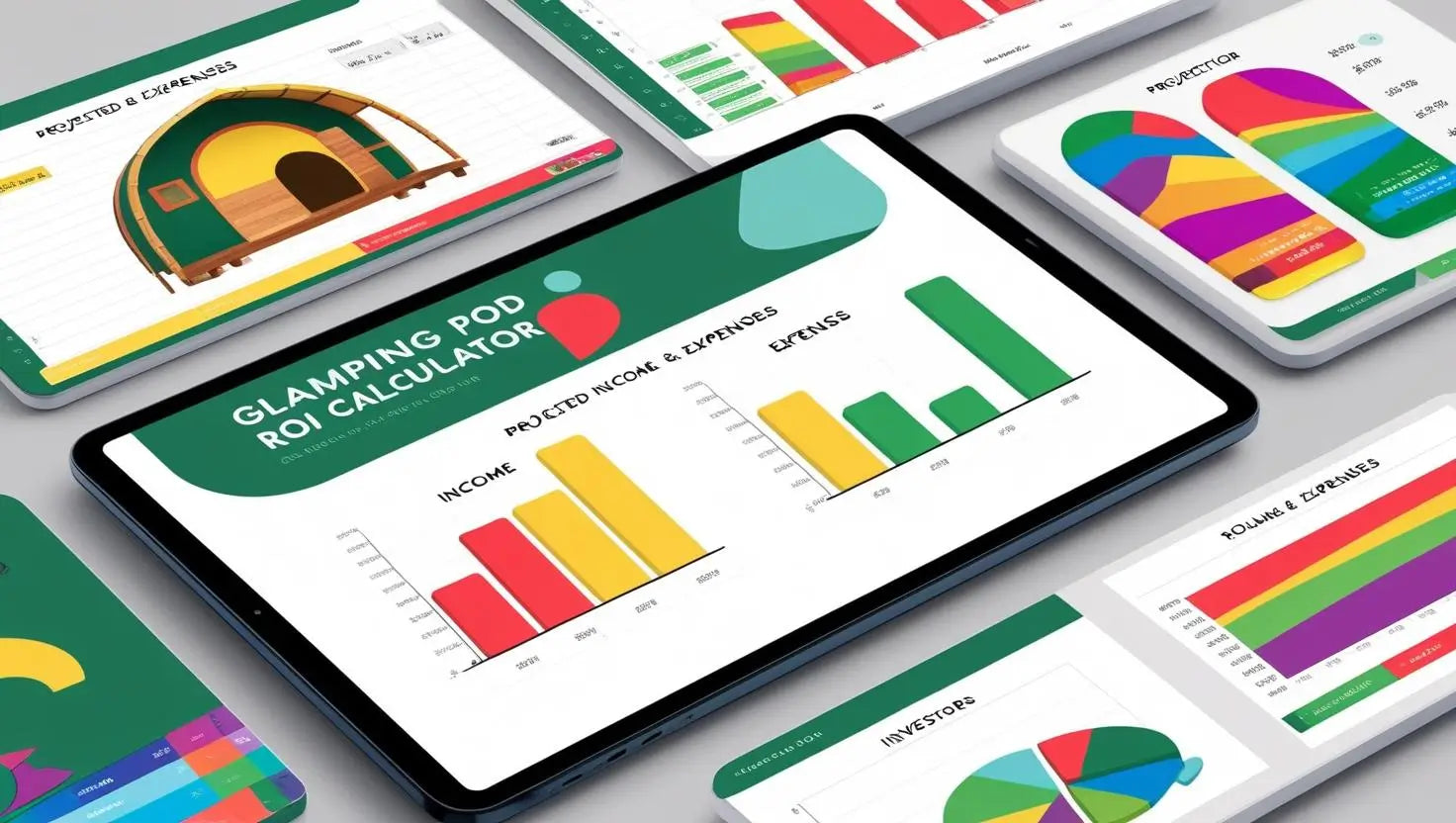 Roi Calculator Interface for Glamping Pods
