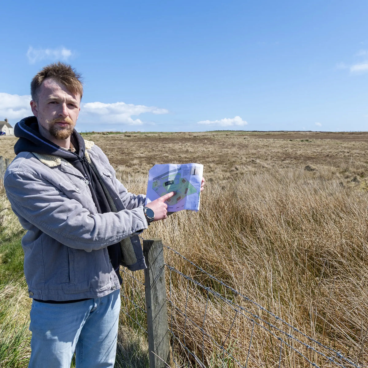 Glamping site plans being reviewed beside rural land to assess its potential for a future glamping development