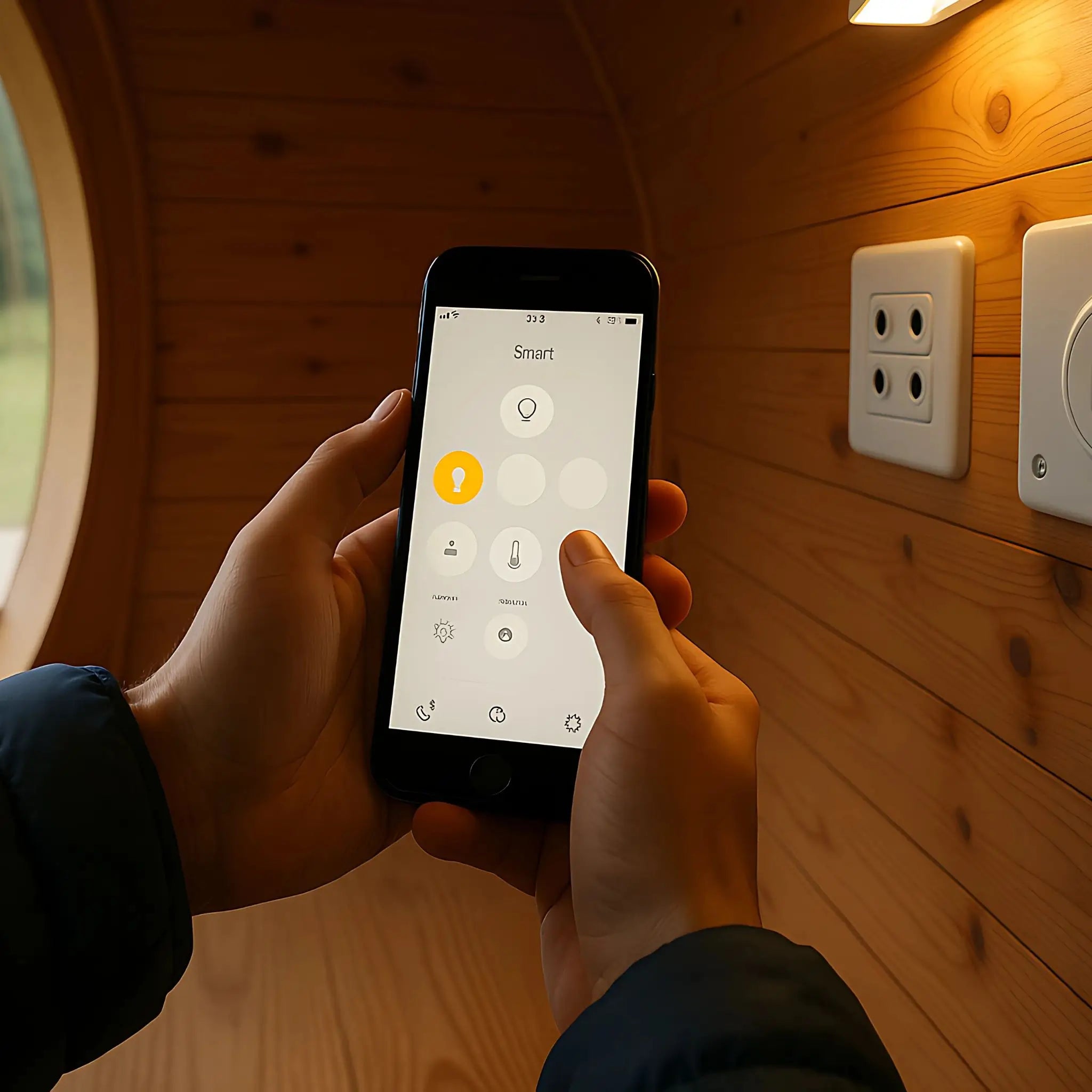 Smart Cabin Controls – High-Tech Glamping Experience
