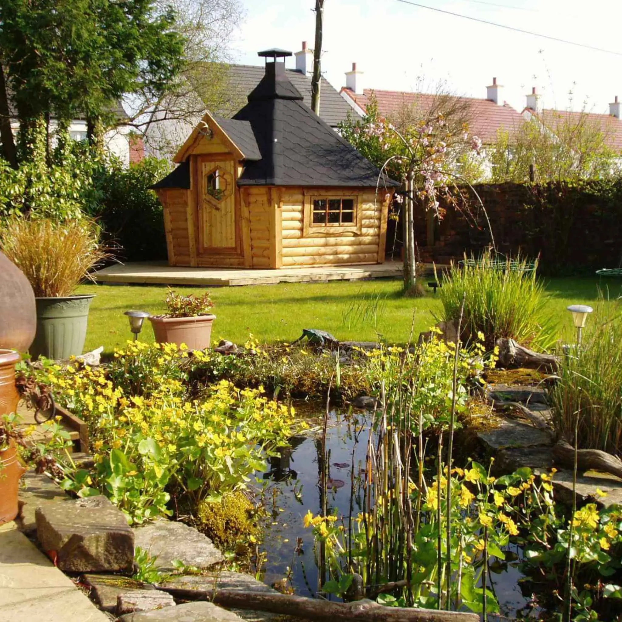 Small Glamping Cabin Nestled in Green Garden