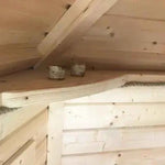 Slanted Roof with Overhang and Shelf Details