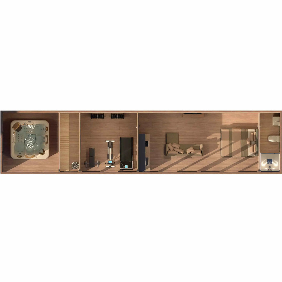 Luxury 2 Person Modular Off-Grid Home with Gym, Sauna and Spa – GlampLaunch
