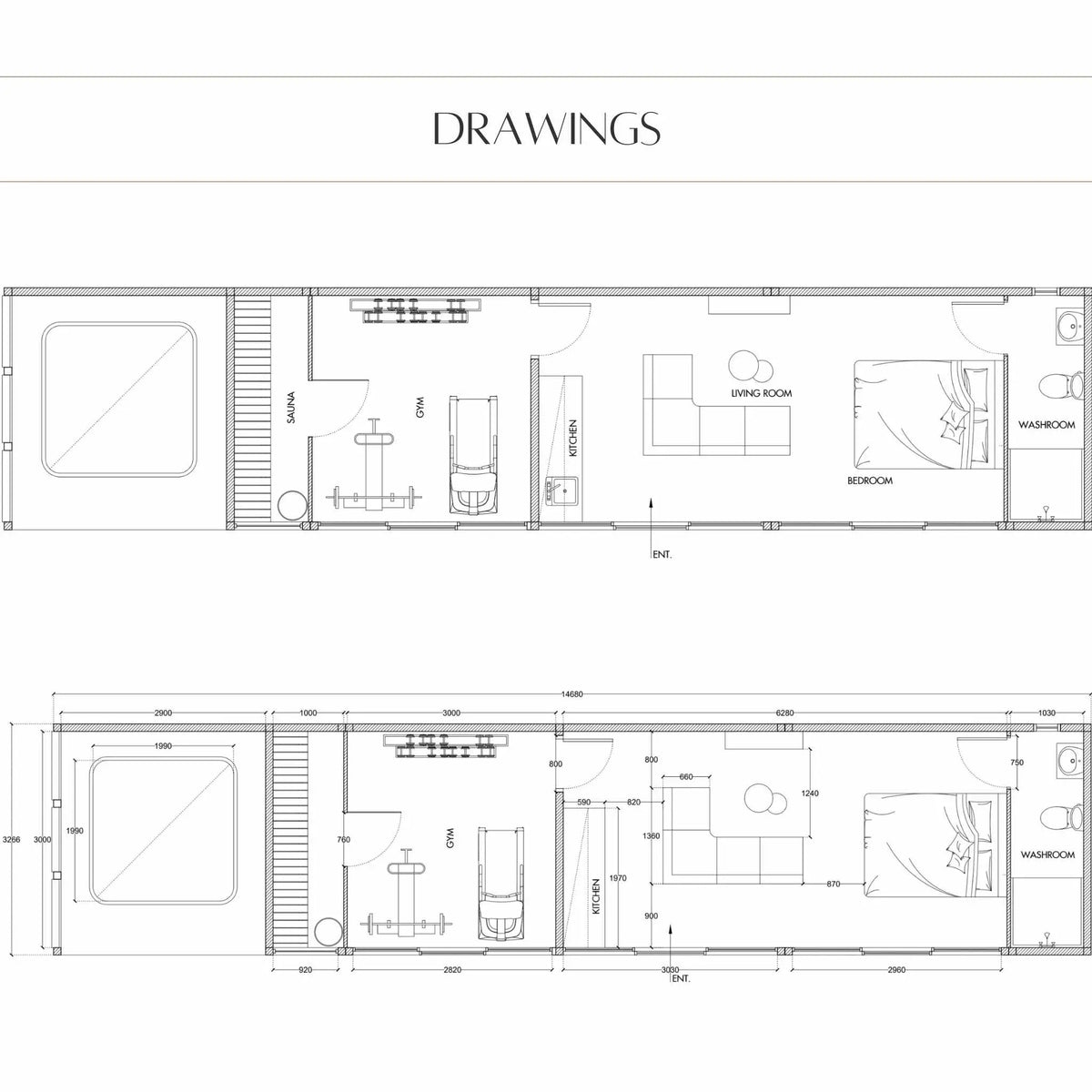 Luxury 2 Person Modular Off-Grid Home with Gym, Sauna and Spa – GlampLaunch