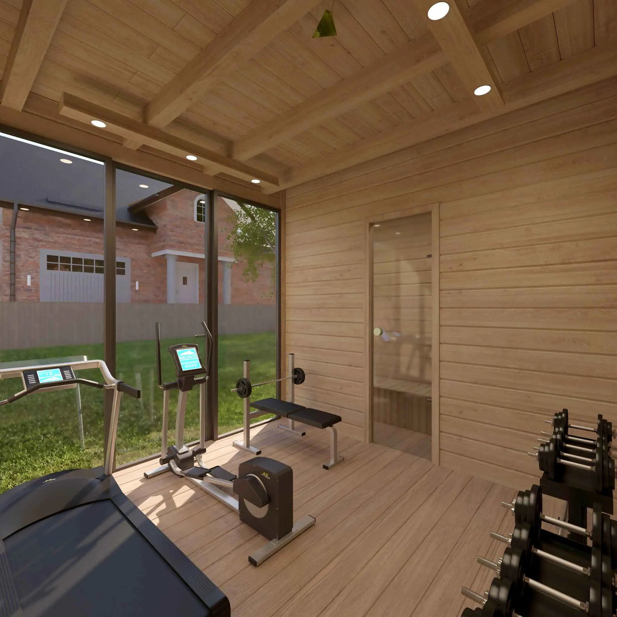 Modular Gyms Luxury 2 Person Modular Off-Grid Home with Gym, Sauna and Spa – GlampLaunch