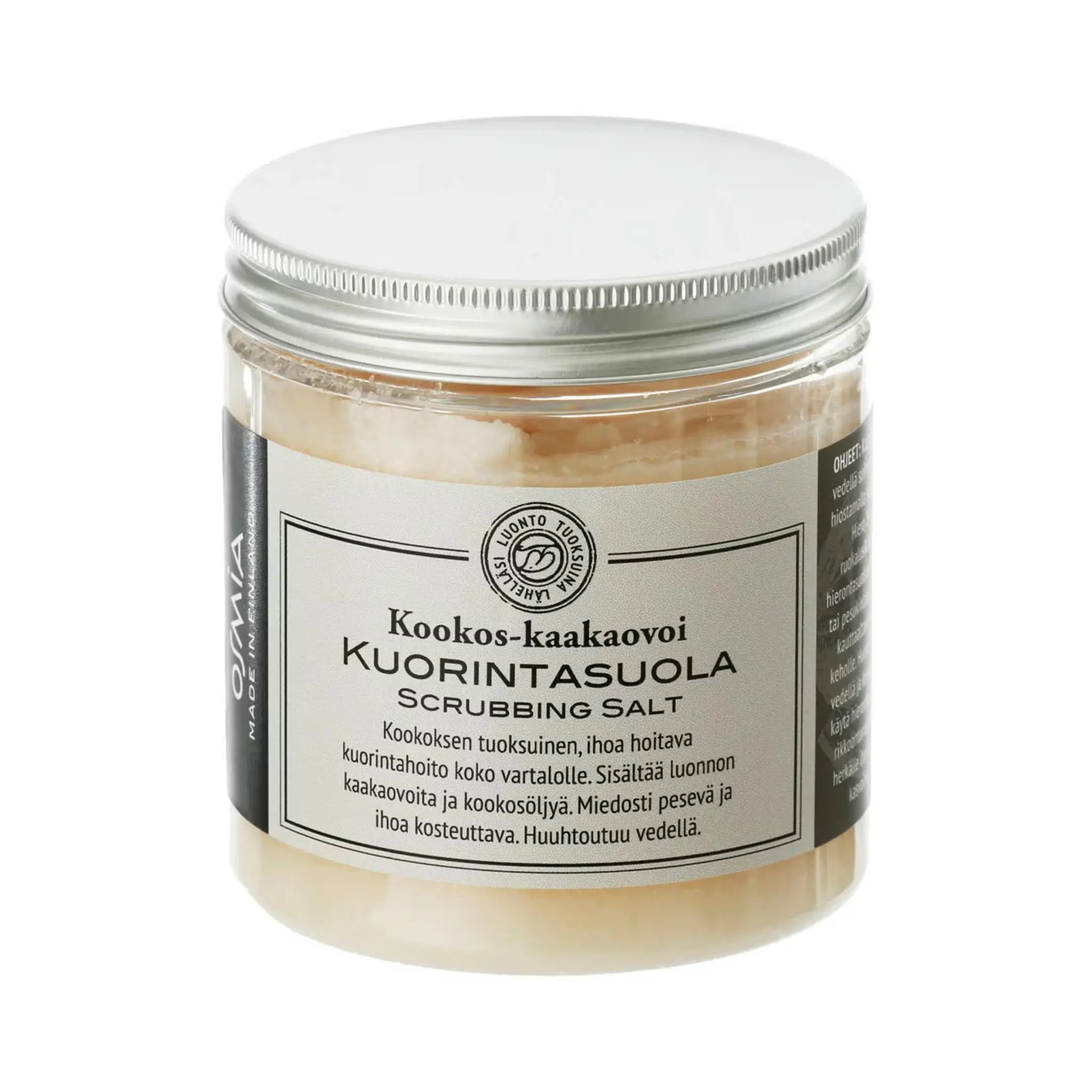 Osmia Bergamot Grapeseed Oil Scrubbing Salt 300g natural body exfoliating scrub