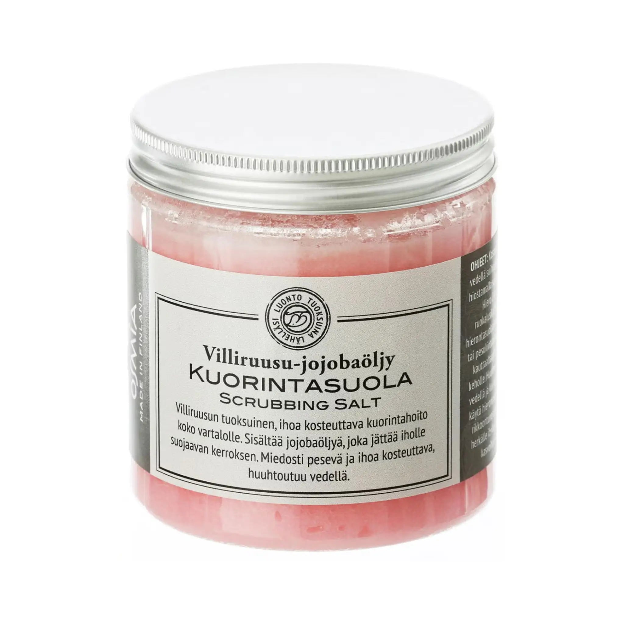 Osmia Wild Rose Scrubbing Salt 300g natural body exfoliator with jojoba oil