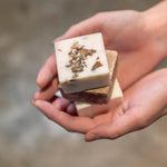 Rento Birch Soap 50g with natural birch pieces shown inside the bar.