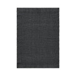 Black Rento Kenno hand towel 50 x 70cm shown flat with dark woven texture and matching edging.