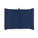 Dark blue Rento Kenno hand towel 50 x 70cm shown flat with hanging loop and woven texture.