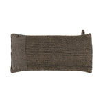 Brown Rento Kenno sauna pillow with textured recycled cotton blend fabric on a white background