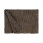 Rento Kenno brown sauna seat cover with textured recycled fabric and chambray trim, 60 x 160cm