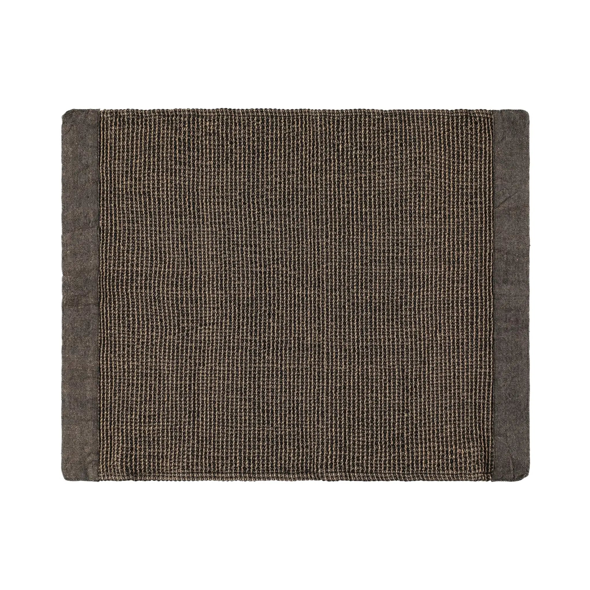 Brown Rento Kenno sauna seat cover with textured recycled cotton blend fabric
