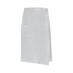 Grey Rento Kenno waist towel product image showing wrap design, front pocket and full length