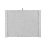 Grey and white Rento Kenno hand towel 50 x 70cm shown flat with woven texture and hanging loop.