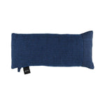 Dark blue Rento Kenno sauna pillow with textured fabric and side panel on a white background