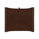 Dark brown Rento Kenno sauna seat cover with hanging loop and woven textured finish