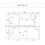 Architectural Dimensions and Internal Layout of Dual Halfmoon 4 Person Glamping Pod