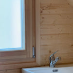 Bathroom Sink and Window Detail in Luxury Glamping Pod Interior