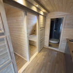 Interior Corridor Leading to Bathroom and Bedroom in Dual Halfmoon Pod