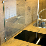 Glass Splashback and Induction Hob in Compact Pod Kitchen