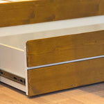 Bed Frame Detail Inside Hobbit Style Glamping Cabin