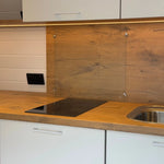 Induction Hob and Wooden Worktop in Hobbit Pod Kitchen
