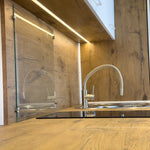 Kitchen Sink and Wooden Splashback Inside Luxury Hobbit Pod