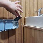 IP-rated power socket positioned beside sink in Washwood Barrel washroom