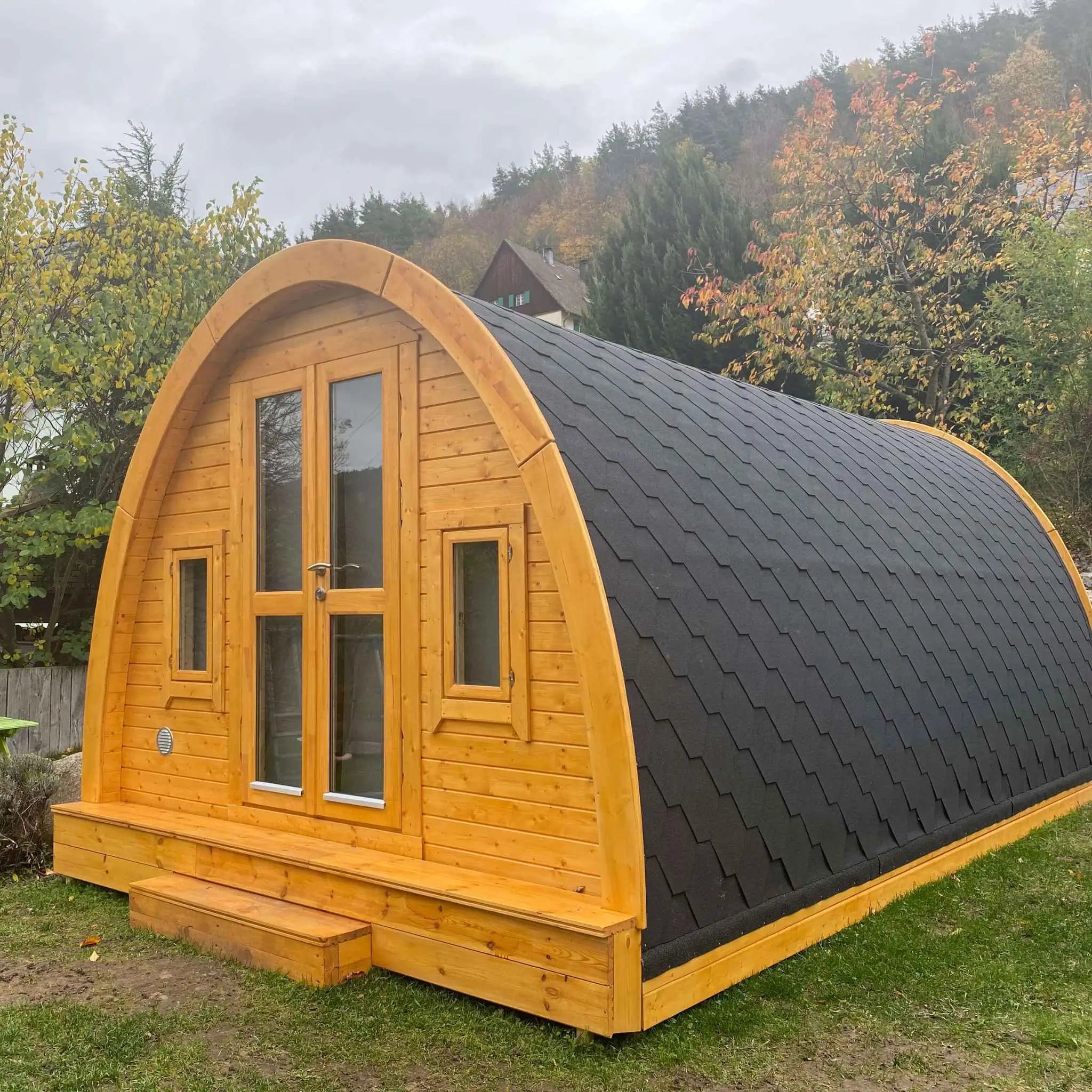 Twilight Pod Front Entrance with Glass Door