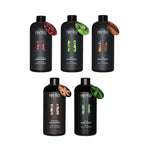 Rento Warm Retreat sauna aroma collection with Arctic Berries, Birch, Tar, Winter Spices and Forest scents on a white background.
