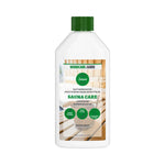 Woodcare Guide Sauna Bench Treatment 0.25L bottle for protecting wooden sauna benches on a white background.