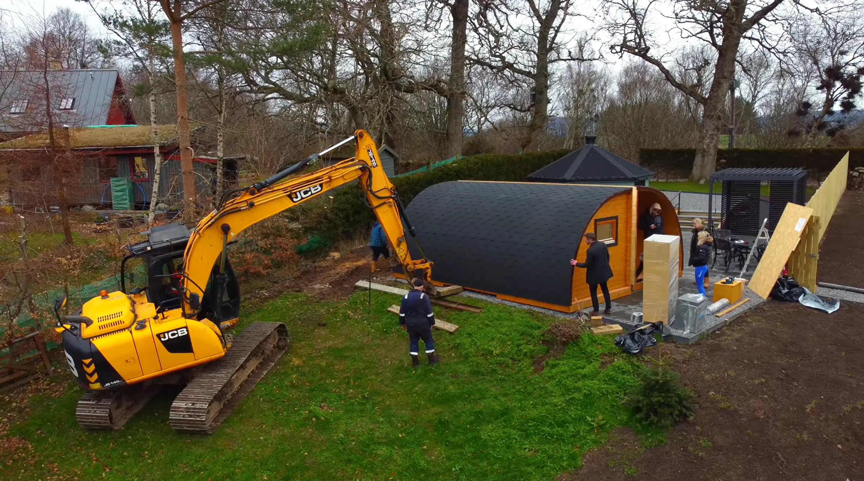 A Half Moon Pod being installed at Little Oaks in March 2026, showcasing one of GlampLaunch's flagship project deliveries during a period of rapid growth and expansion.