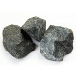 Natural peridotite stones on white