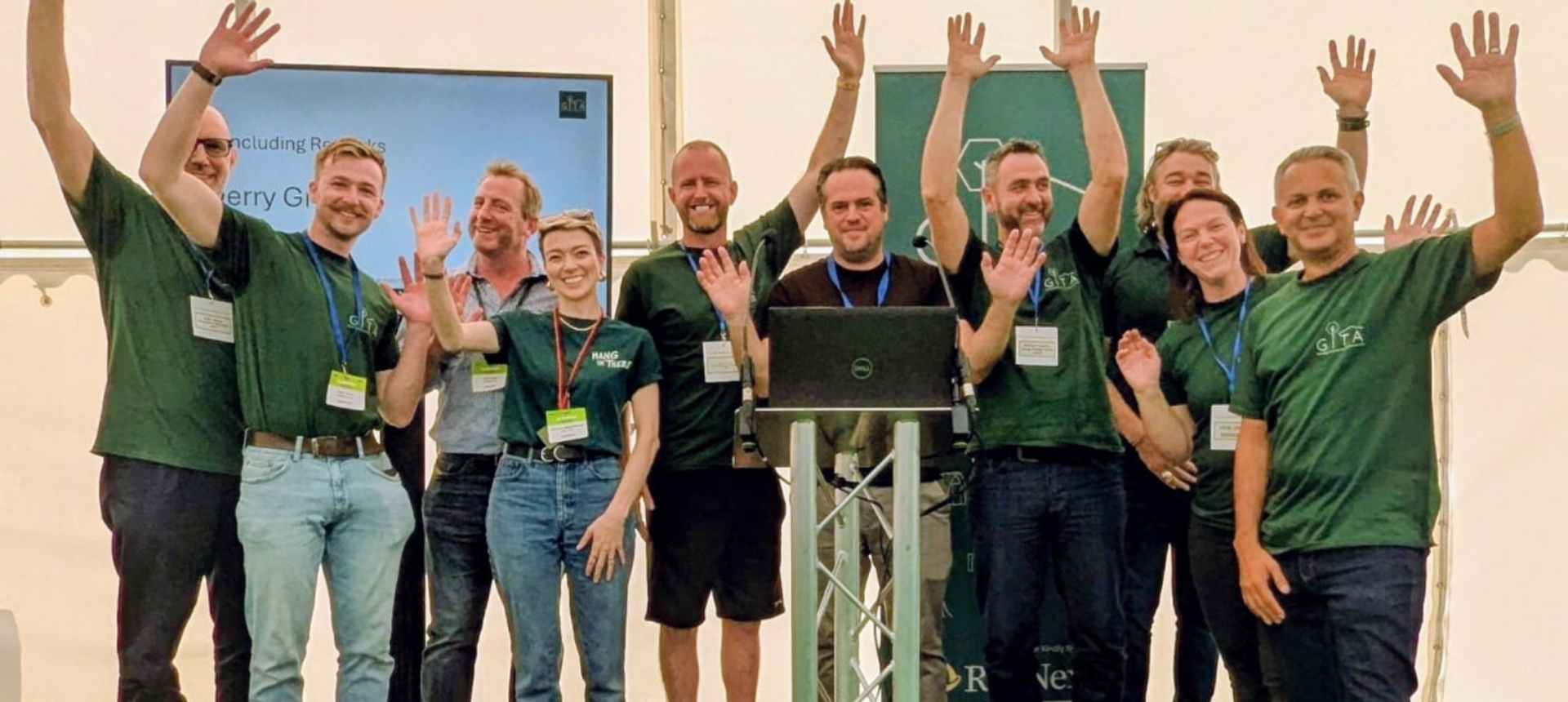 Taylor Glass with fellow directors of the Glamping Industries Trade Association (GITA), marking his appointment as the youngest director in July 2025.